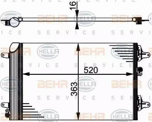 HELLA 8FC 351 301-524 - Конденсатор кондиционера autosila-amz.com