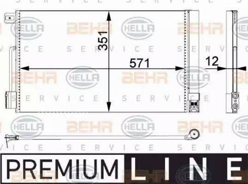 HELLA 8FC 351 301-651 - Конденсатор кондиционера autosila-amz.com