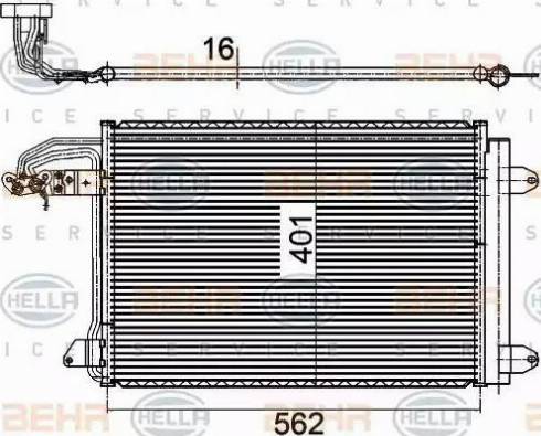 HELLA 8FC 351 301-044 - Конденсатор кондиционера autosila-amz.com