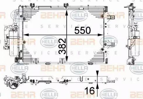 HELLA 8FC 351 301-194 - Конденсатор кондиционера autosila-amz.com