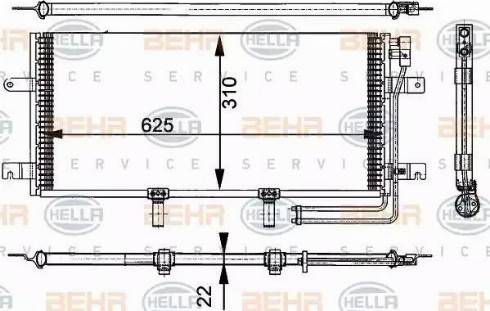 HELLA 8FC 351 301-151 - Конденсатор кондиционера autosila-amz.com