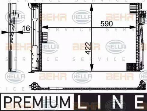 HELLA 8FC 351 301-321 - Конденсатор кондиционера autosila-amz.com