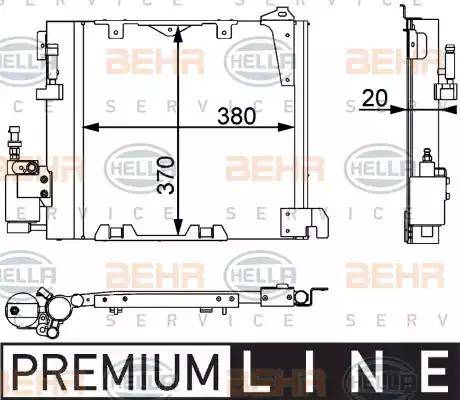 HELLA 8FC 351 301-371 - Конденсатор кондиционера autosila-amz.com