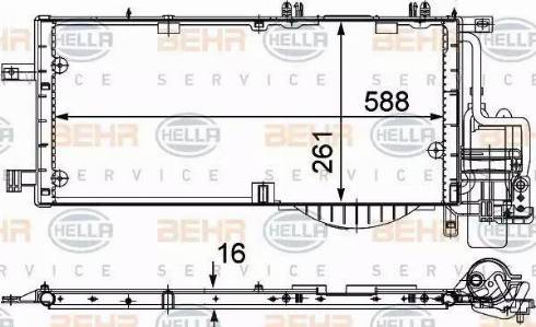 HELLA 8FC 351 301-204 - Конденсатор кондиционера autosila-amz.com