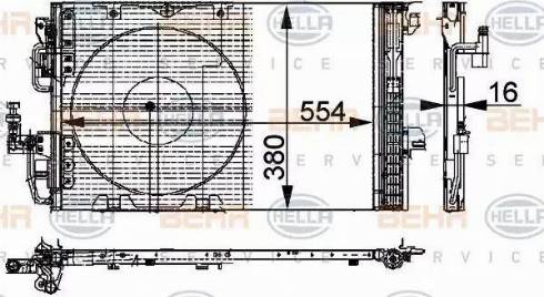 HELLA 8FC 351 301-221 - Конденсатор кондиционера autosila-amz.com