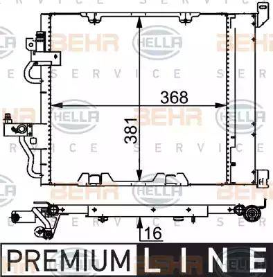 HELLA 8FC 351 301-751 - Конденсатор кондиционера autosila-amz.com