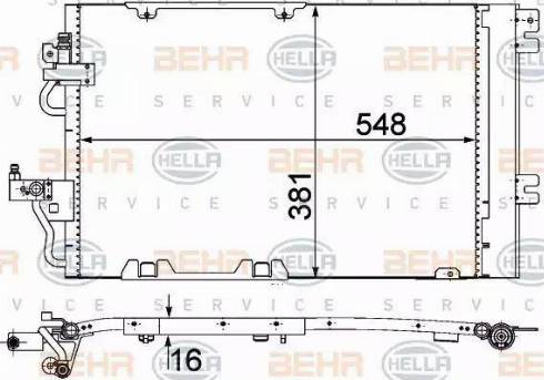 HELLA 8FC 351 301-774 - Конденсатор кондиционера autosila-amz.com