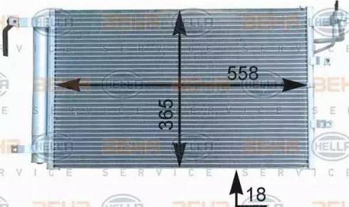 HELLA 8FC 351 303-091 - Конденсатор кондиционера autosila-amz.com