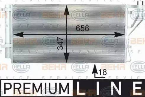 HELLA 8FC 351 303-161 - Конденсатор кондиционера autosila-amz.com