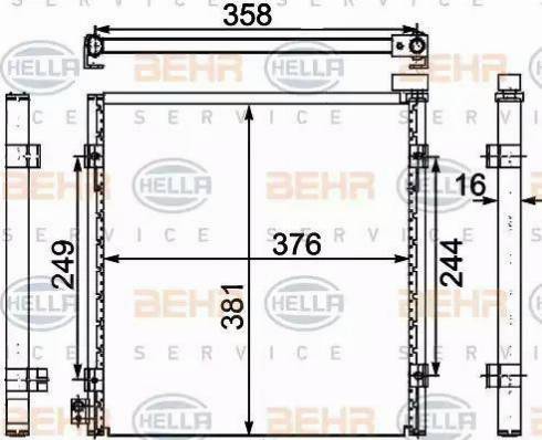 HELLA 8FC 351 303-751 - Конденсатор кондиционера autosila-amz.com