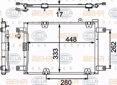 HELLA 8FC 351 303-781 - Конденсатор кондиционера autosila-amz.com