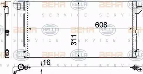 HELLA 8FC 351 302-401 - Конденсатор кондиционера autosila-amz.com