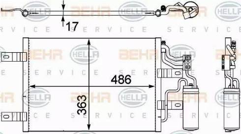 HELLA 8FC 351 302-551 - Конденсатор кондиционера autosila-amz.com