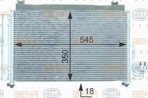 HELLA 8FC 351 302-691 - Конденсатор кондиционера autosila-amz.com