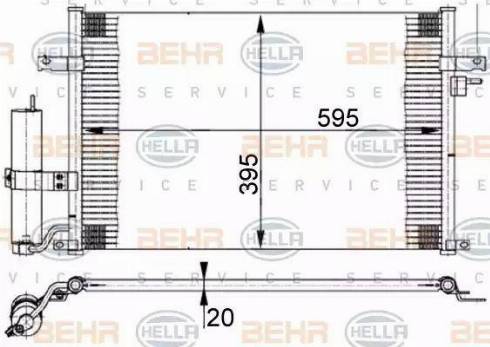 HELLA 8FC 351 302-191 - Конденсатор кондиционера autosila-amz.com