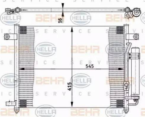 HELLA 8FC 351 302-121 - Конденсатор кондиционера autosila-amz.com