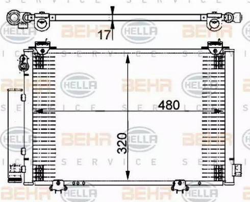 HELLA 8FC 351 302-201 - Конденсатор кондиционера autosila-amz.com