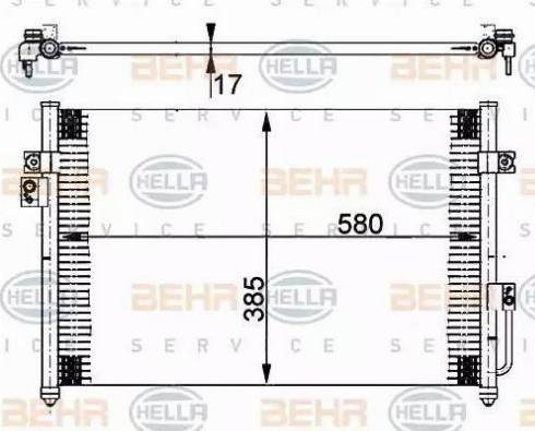 HELLA 8FC 351 302-231 - Конденсатор кондиционера autosila-amz.com