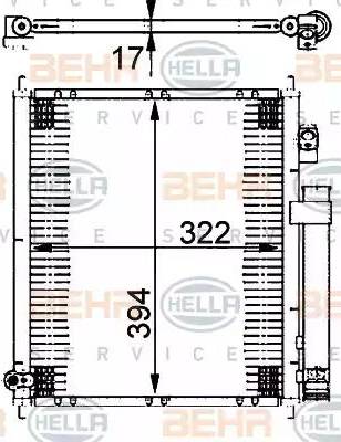 HELLA 8FC 351 302-221 - Конденсатор кондиционера autosila-amz.com