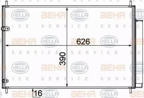 HELLA 8FC 351 307-581 - Конденсатор кондиционера autosila-amz.com