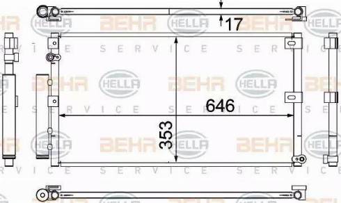 HELLA 8FC 351 307-121 - Конденсатор кондиционера autosila-amz.com