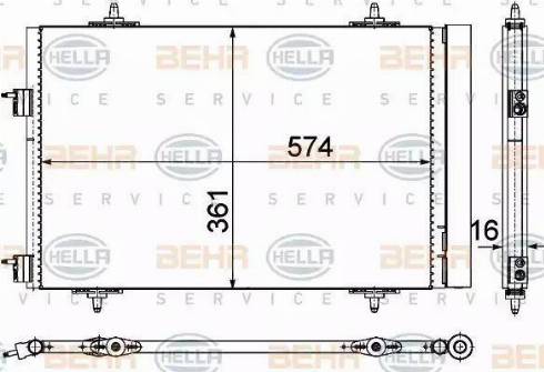 HELLA 8FC 351 319-441 - Конденсатор кондиционера autosila-amz.com