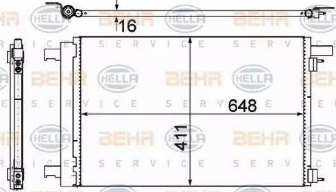 HELLA 8FC 351 319-461 - Конденсатор кондиционера autosila-amz.com