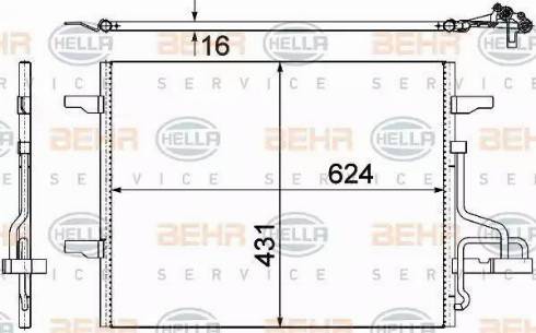 HELLA 8FC 351 319-401 - Конденсатор кондиционера autosila-amz.com