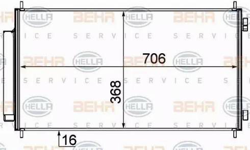 HELLA 8FC 351 319-231 - Конденсатор кондиционера autosila-amz.com