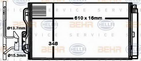 HELLA 8FC 351 316-581 - Конденсатор кондиционера autosila-amz.com