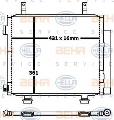 HELLA 8FC 351 316-571 - Конденсатор кондиционера autosila-amz.com