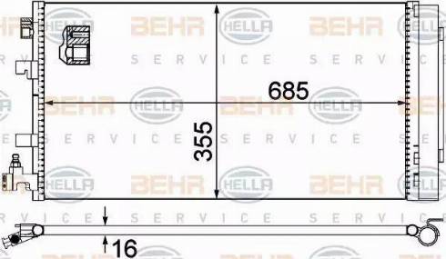 HELLA 8FC 351 310-544 - Конденсатор кондиционера autosila-amz.com