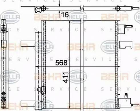 HELLA 8FC 351 310-611 - Конденсатор кондиционера autosila-amz.com