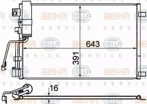 HELLA 8FC 351 310-141 - Конденсатор кондиционера autosila-amz.com