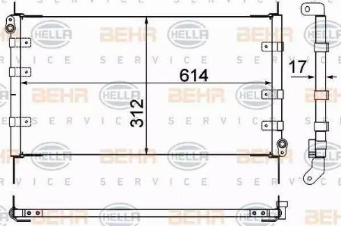 HELLA 8FC 351 310-341 - Конденсатор кондиционера autosila-amz.com