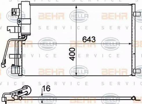 HELLA 8FC 351 310-221 - Конденсатор кондиционера autosila-amz.com