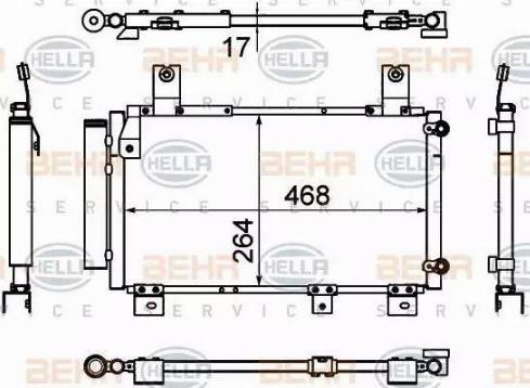 HELLA 8FC 351 310-741 - Конденсатор кондиционера autosila-amz.com