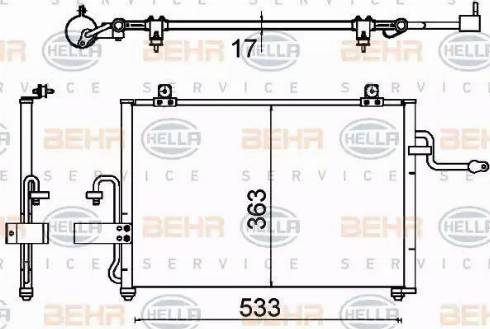 HELLA 8FC 351 310-731 - Конденсатор кондиционера autosila-amz.com