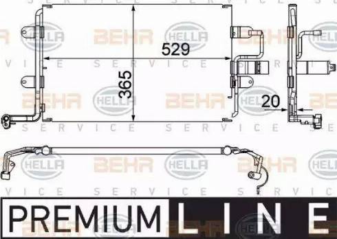 HELLA 8FC 351 318-581 - Конденсатор кондиционера autosila-amz.com