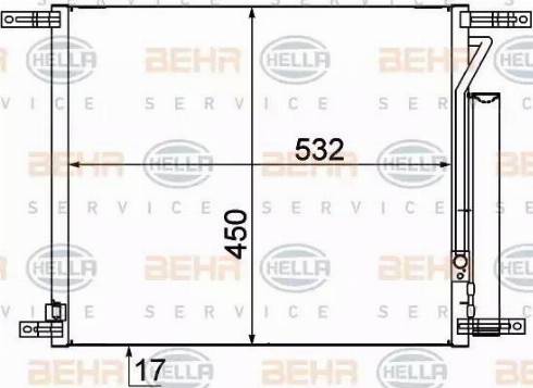 HELLA 8FC 351 318-681 - Конденсатор кондиционера autosila-amz.com