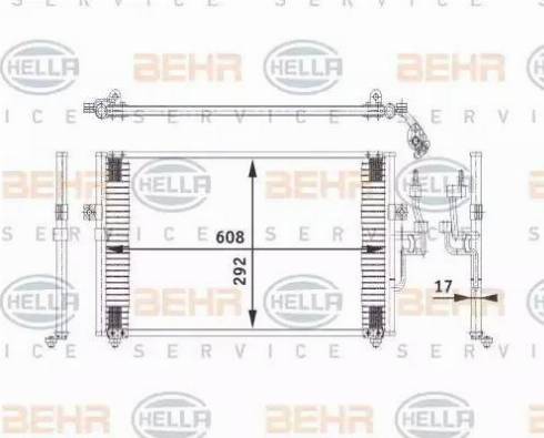 HELLA 8FC 351 318-051 - Конденсатор кондиционера autosila-amz.com