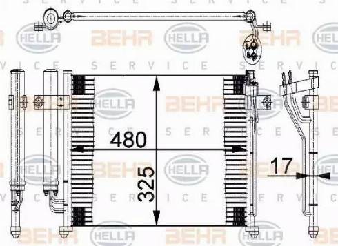 HELLA 8FC 351 318-071 - Конденсатор кондиционера autosila-amz.com