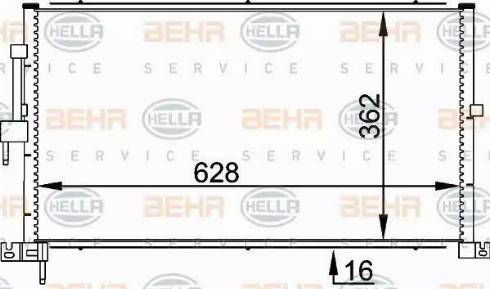 HELLA 8FC 351 318-311 - Конденсатор кондиционера autosila-amz.com