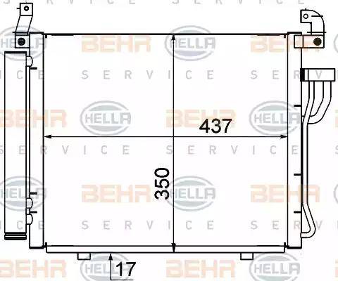 HELLA 8FC 351 318-761 - Конденсатор кондиционера autosila-amz.com