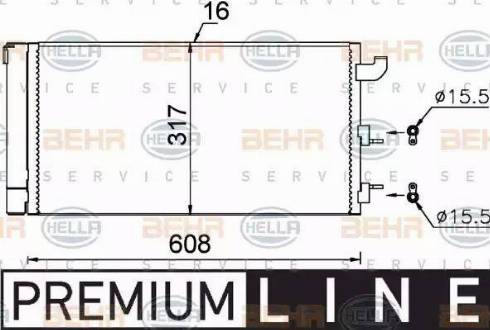 HELLA 8FC 351 318-721 - Конденсатор кондиционера autosila-amz.com