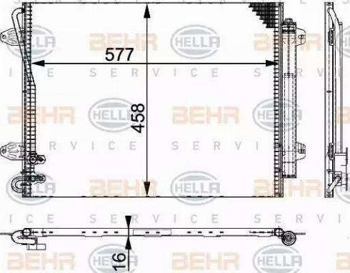 HELLA 8FC 351 317-551 - Конденсатор кондиционера autosila-amz.com