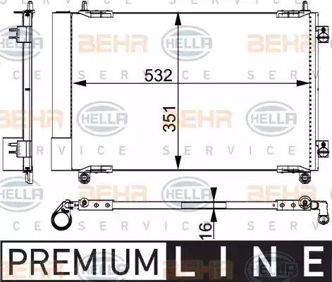 HELLA 8FC 351 317-521 - Конденсатор кондиционера autosila-amz.com