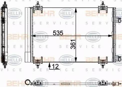 HELLA 8FC 351 317-574 - Конденсатор кондиционера autosila-amz.com