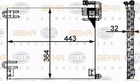 HELLA 8FC 351 317-371 - Конденсатор кондиционера autosila-amz.com