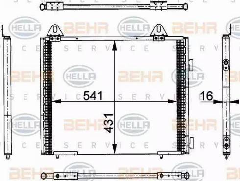 HELLA 8FC 351 317-741 - Конденсатор кондиционера autosila-amz.com